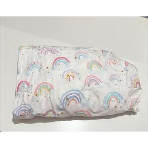 Pottery Barn Kids Rainbow Stars Fitted Sheet Twin Size Cotton Girls Bedding